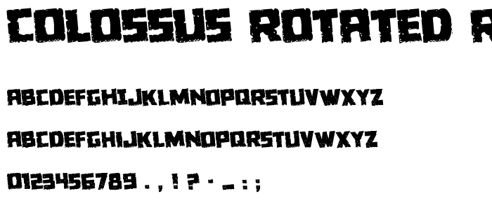 Colossus Rotated Regular font